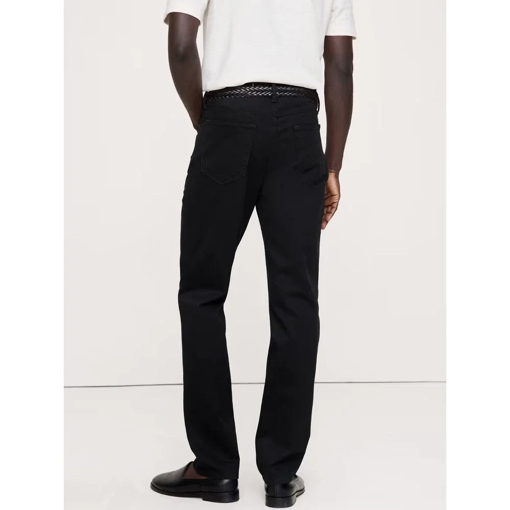 Banana Republic Slim Traveler Pants Mens 32x30 Black Stretch